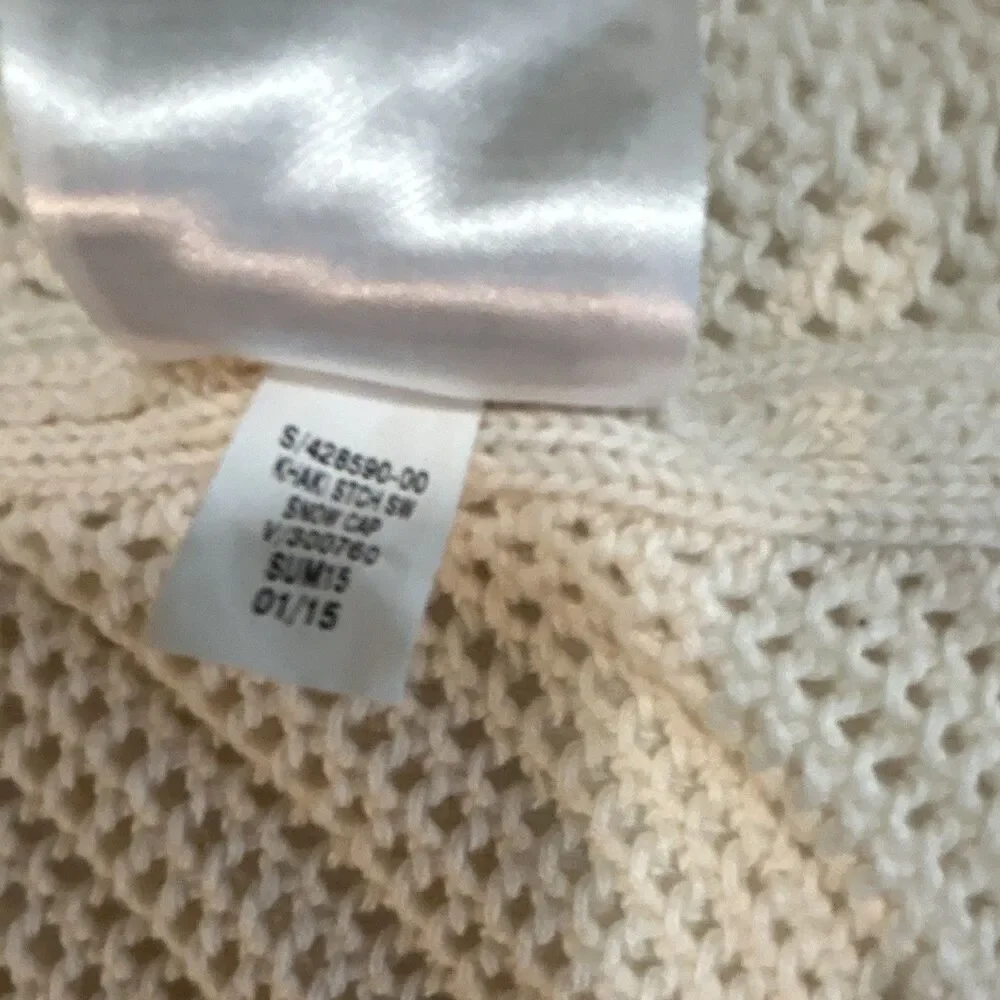 GapKids Girls Size 10-12 White Knit Cotton Button Front V-Neck Cardigan